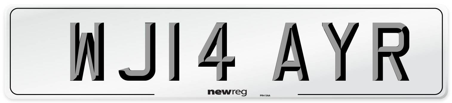 WJ14 AYR Number Plate from New Reg